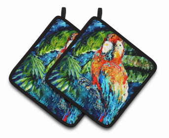 Parrot Pair of Pot Holders