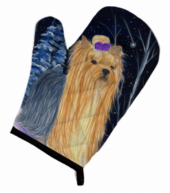 Starry Night Yorkie Oven Mitt