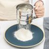 Stainless Steel Fine Mesh Sieve Flour Duster Semi Automatic Baking Sifter Kitchen Tool