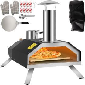 Outdoor Party Stainless Steel Portable Wood Pellet Burning Pizza Oven With Accessories