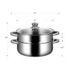 Home Kitchen 2 Tier Stainless Steel Steamer Cookware Boiler