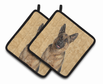 Dog Pair of Pot Holders (Color: Jack Russell Terrier, size: 7.5 x 7.5)