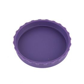 1pc Silicone Can Lid; Soda Water Silicone Closure; Beverage No Leak; Silicone Can Stopper; 2.6*0.5 Inches (Color: purple)