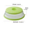 1pc Microwave Splatter Cover; Heating Folding Cover; Silicone Fresh-keeping Cover; Oil-proof Splash-proof Cover With Hook Cooking Lid